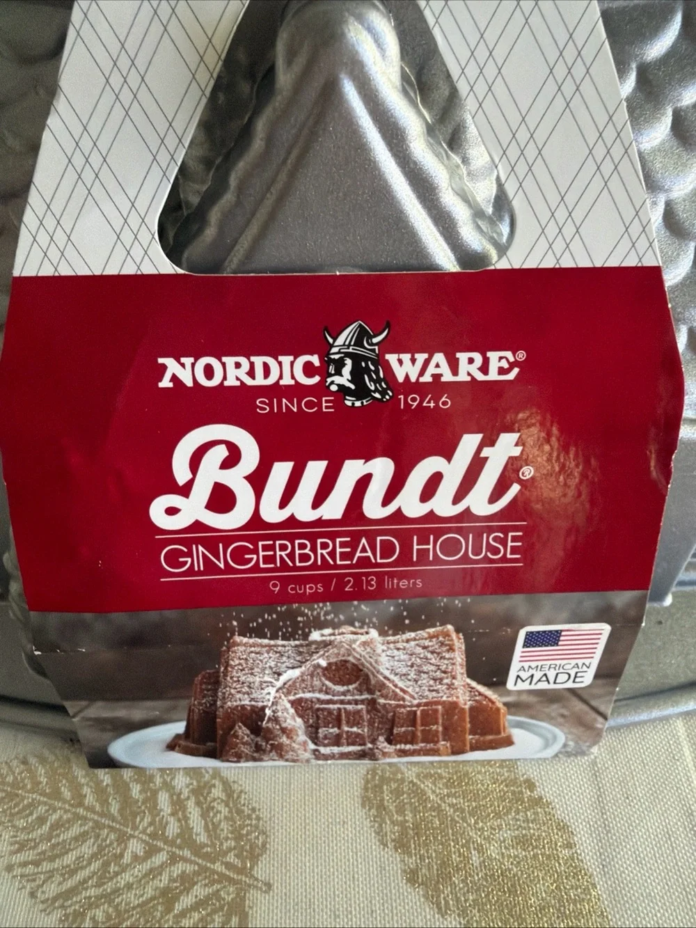 Nordic Ware Silver Bundt Gingerbread House Cake Mold
